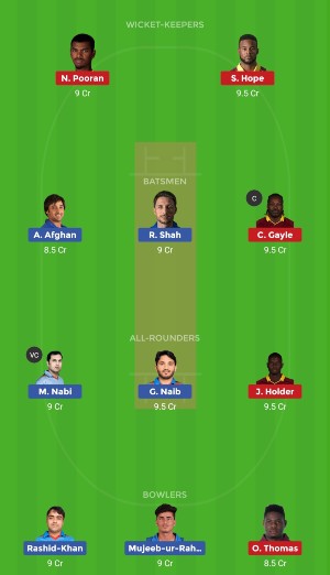 AFG vs WI Dream11 Team Prediction Match 42 CWC 2019