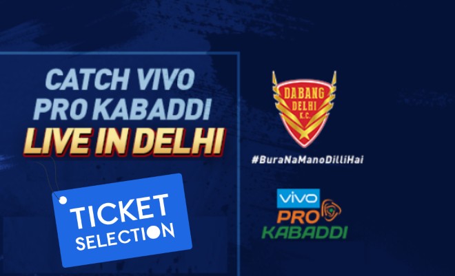 Dabang Delhi KC Pro Kabaddi Ticket Booking