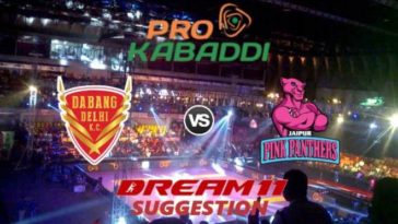 Dabang Delhi KC vs Jaipur Pink Panthers Dream11 Team Match 27 Pro Kabaddi 2019