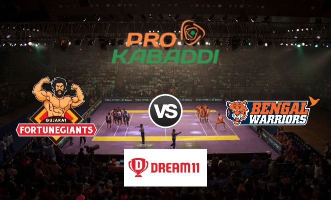Gujarat Fortunegiants vs Bengal Warriors Dream11 Team Match 41 Pro Kabaddi 2019