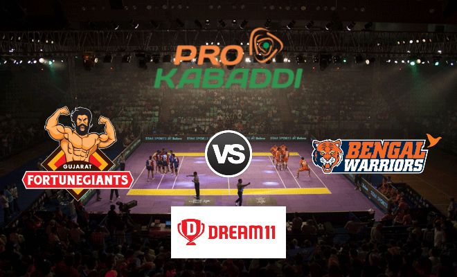 Gujarat Fortunegiants vs Bengal Warriors Dream11 Team Match 41 Pro Kabaddi 2019