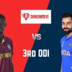 WI vs IND Dream11 Team 3rd ODI India Tour of West Indies 2019
