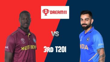 WI vs IND Dream11 Team 3rd T20I India Tour of West Indies 2019
