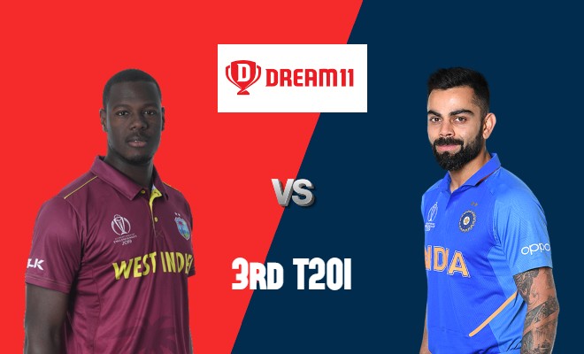 WI vs IND Dream11 Team 3rd T20I India Tour of West Indies 2019
