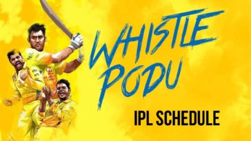 Chennai Super Kings CSK IPL 2020 Schedule