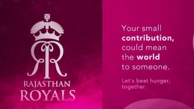 Rajasthan Royals launched Facebook Fundraise to provide 100000 meals in Rajasthan