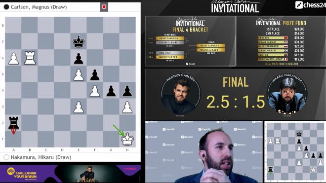Magnus Carlsen beats Hikaru Nakamura in the finals