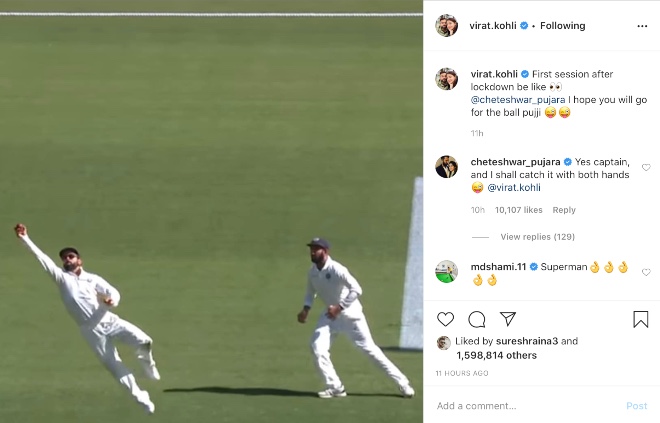 Pujara stills the show with a witty response to Virat Kohli dig