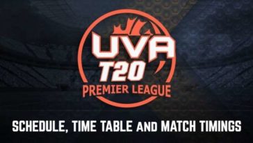 UVA Premier League T20 2020 schedule, time table and match timings
