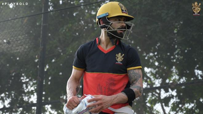 Virat Kohli at training session in Dubai