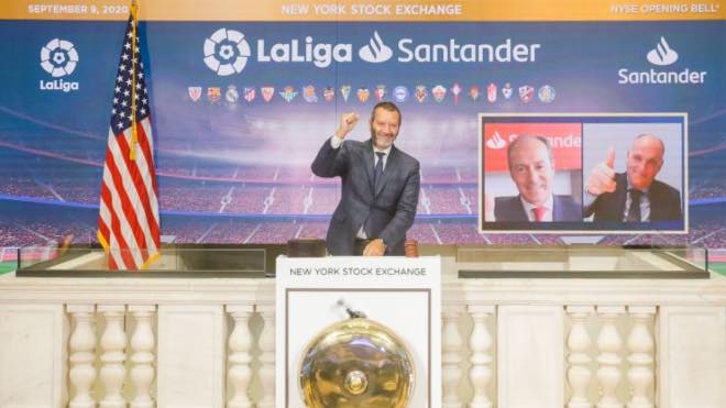 LaLiga Santander becomes the first European sports league to rings the NYSE opening bell
