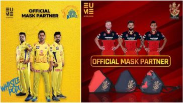 RCB and CSK ropes in EUME as Official Mask Partner for IPL 2020