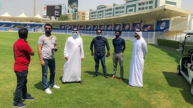 Sourav Ganguly was accompanied with IPL chairman Brijesh Patel and BCCI CEO Hemang Amin