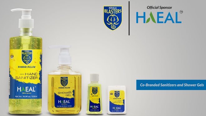 HAEAL and Kerala Blasters FC launched 3 co-branded personal hygiene products
