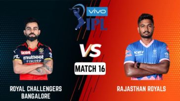 IPL 2021 Match 16 RCB vs RR Match Preview, Head to Head and Playing XI