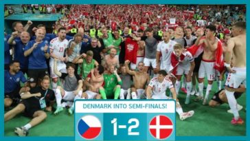UEFA Euro 2020: Denmark overcome the Czech Republic challenge to go into the semifinals