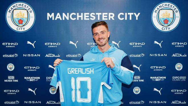 Jack Grealish signs for Manchester City on a six year deal