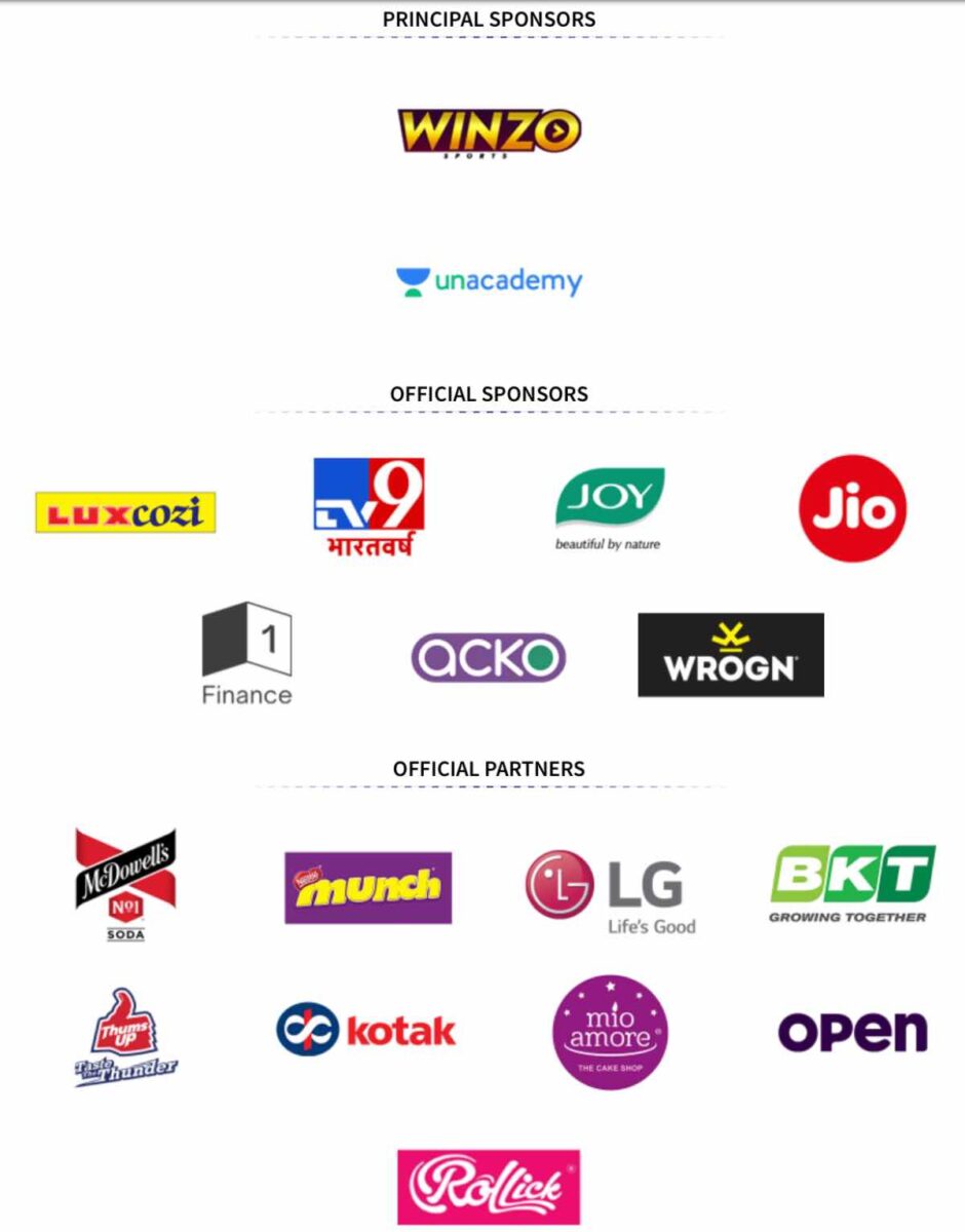 IPL 2022 Kolkata Knight Riders Sponsors