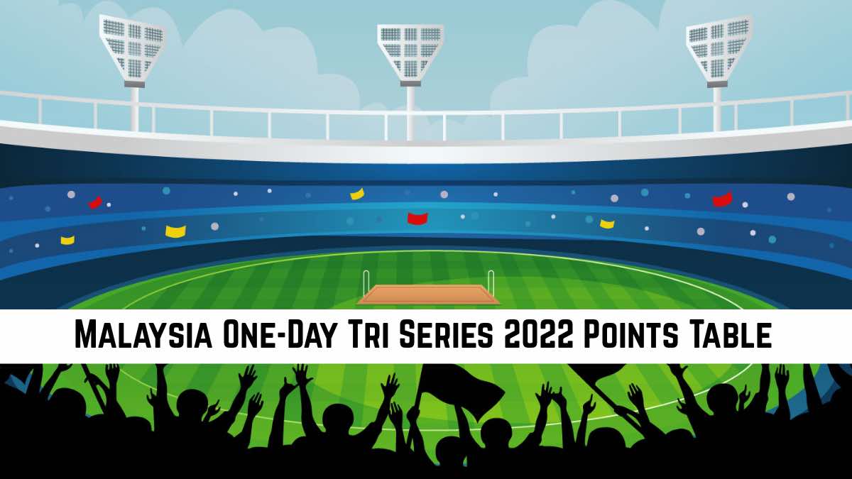 Malaysia One-Day Tri Series 2022 Points Table: 50 Overs Tri Series 2022 Team Standings