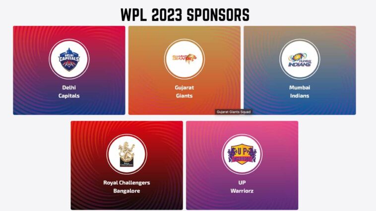 WPL 2023 Sponsors List: WPL 2023 Title and Official Sponsors of all the teams
