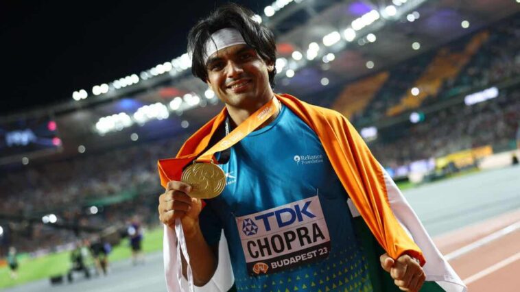 Neeraj Chopra wins historic gold at World Athletics Championships 2023 with incredible 88.17 throw in javelin final