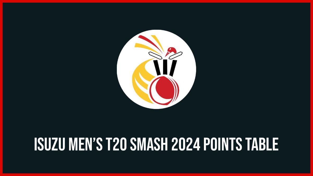 Isuzu Men’s T20 Smash 2024 Points Table and Team Standings